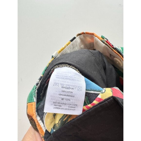 J CREW Postcard Fruit Print Cotton Poplin Scalloped Chino Shorts, Size 00 - Picture 7 of 10